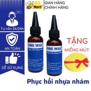 Phục hồi nhựa nhám Fire Wax dưỡng nhựa nhám chai 50ml Go Mart